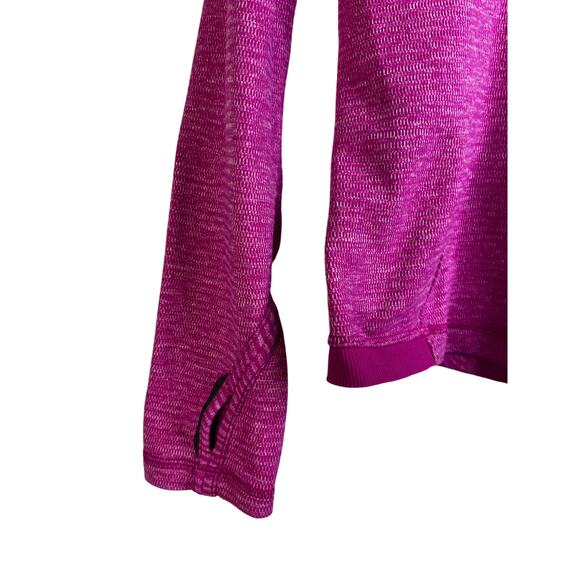 Lululemon Base Runner Long Sleeve Shirt Womens M Mini Check Pique Raspberry - Picture 6 of 8